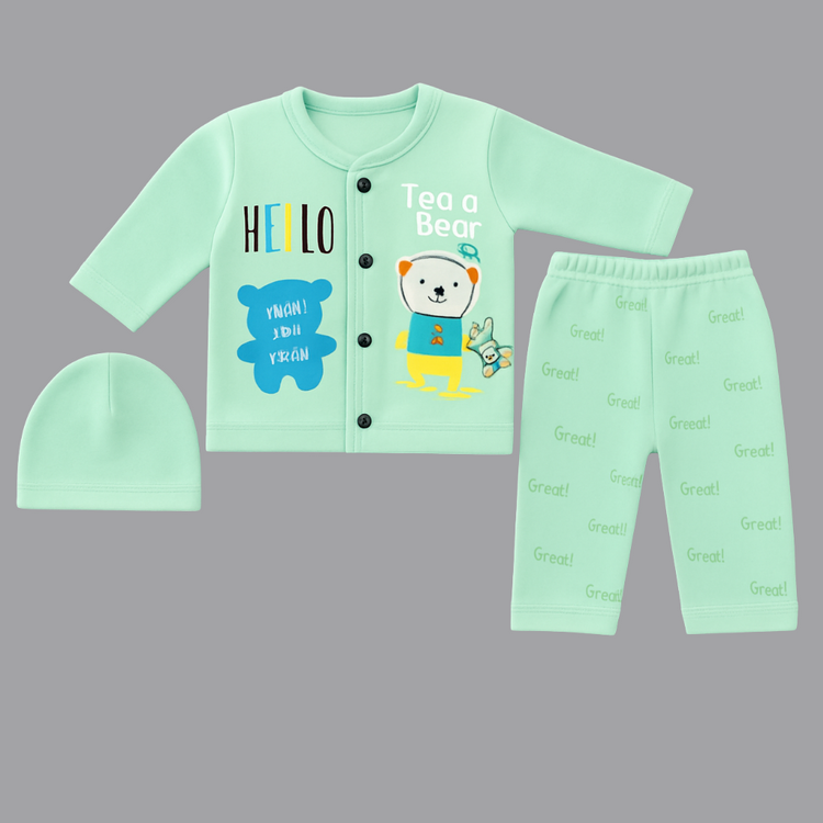 Soft Baby Outfit Set with Beanie | Baby Clothes for Newborns