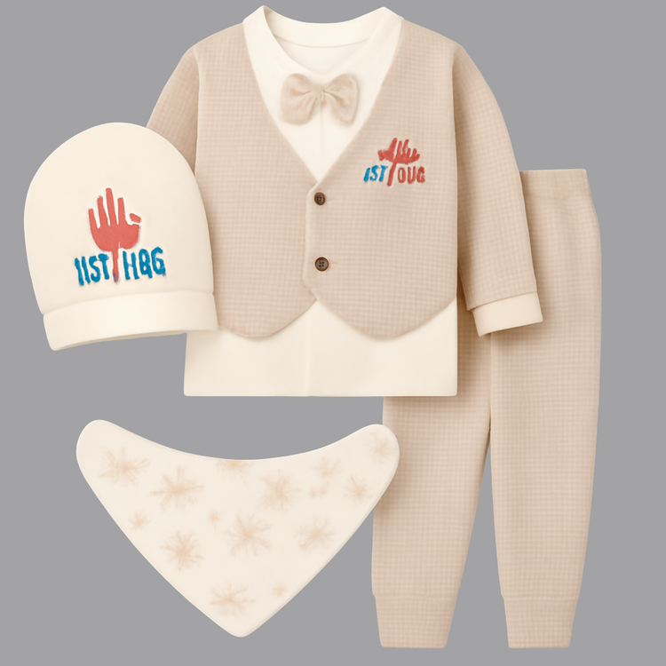 Newborn Chic Formal Suit | 4-Piece Baby Clothes Set