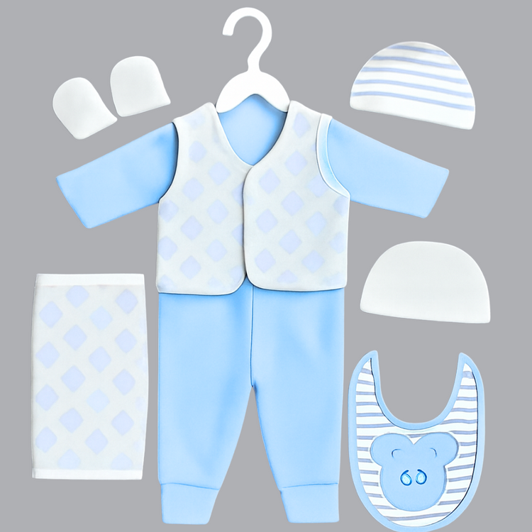 7 Piece Newborn & Toddler Baby Starter Set – Soft & Stylish