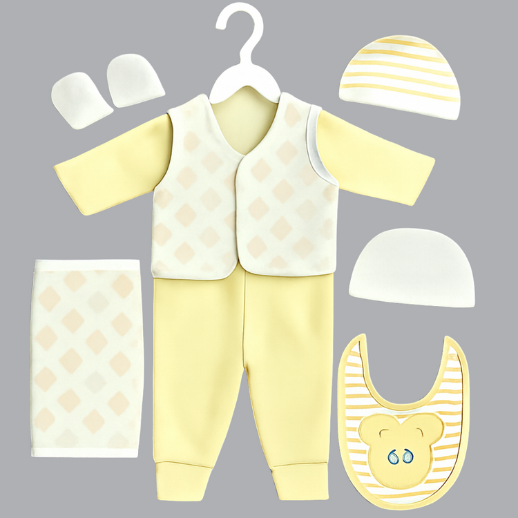 7 Piece Newborn & Toddler Baby Starter Set – Soft & Stylish
