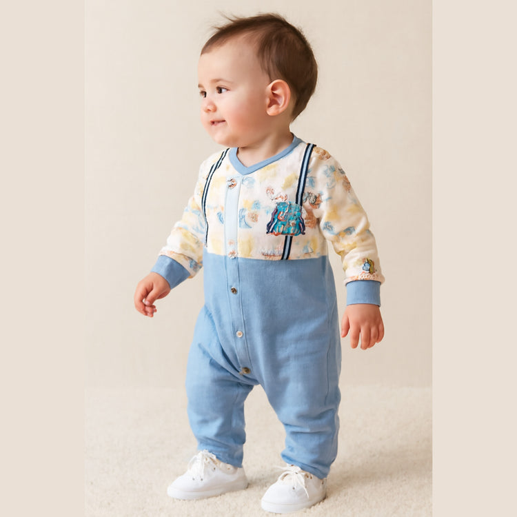 Soft Unisex Baby Romper with Fun Puppy Design