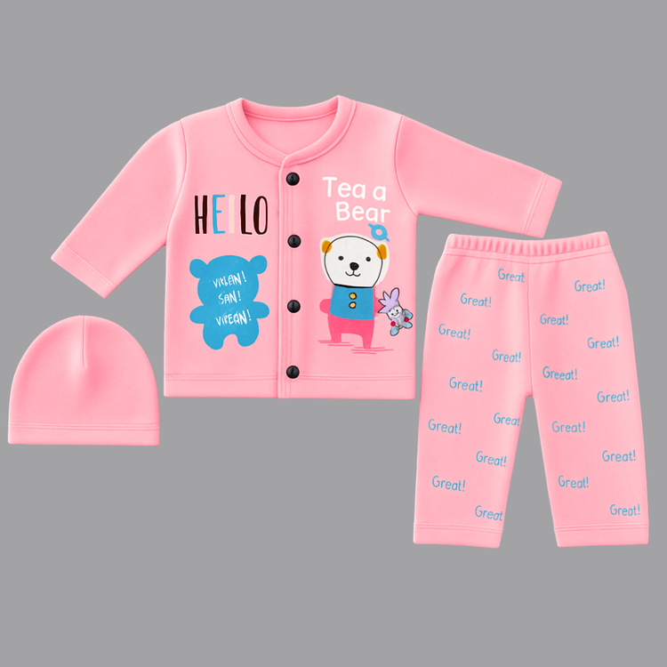 Soft Baby Outfit Set with Beanie | Baby Clothes for Newborns