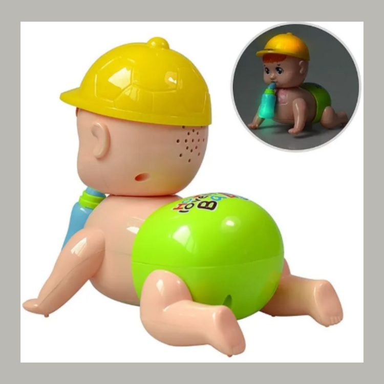 Crawling Baby Toy with Bottle – Musical & Moving Action