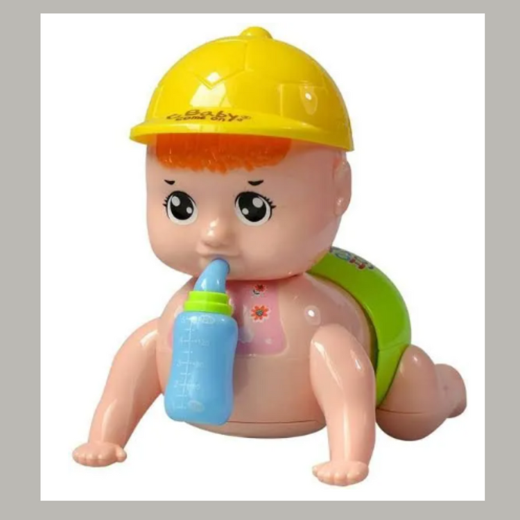 Crawling Baby Toy with Bottle – Musical & Moving Action