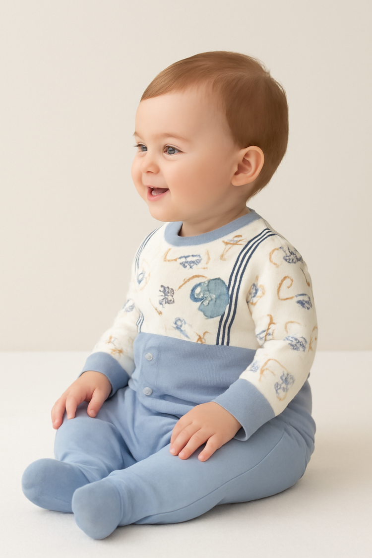 Soft Unisex Baby Romper with Fun Puppy Design