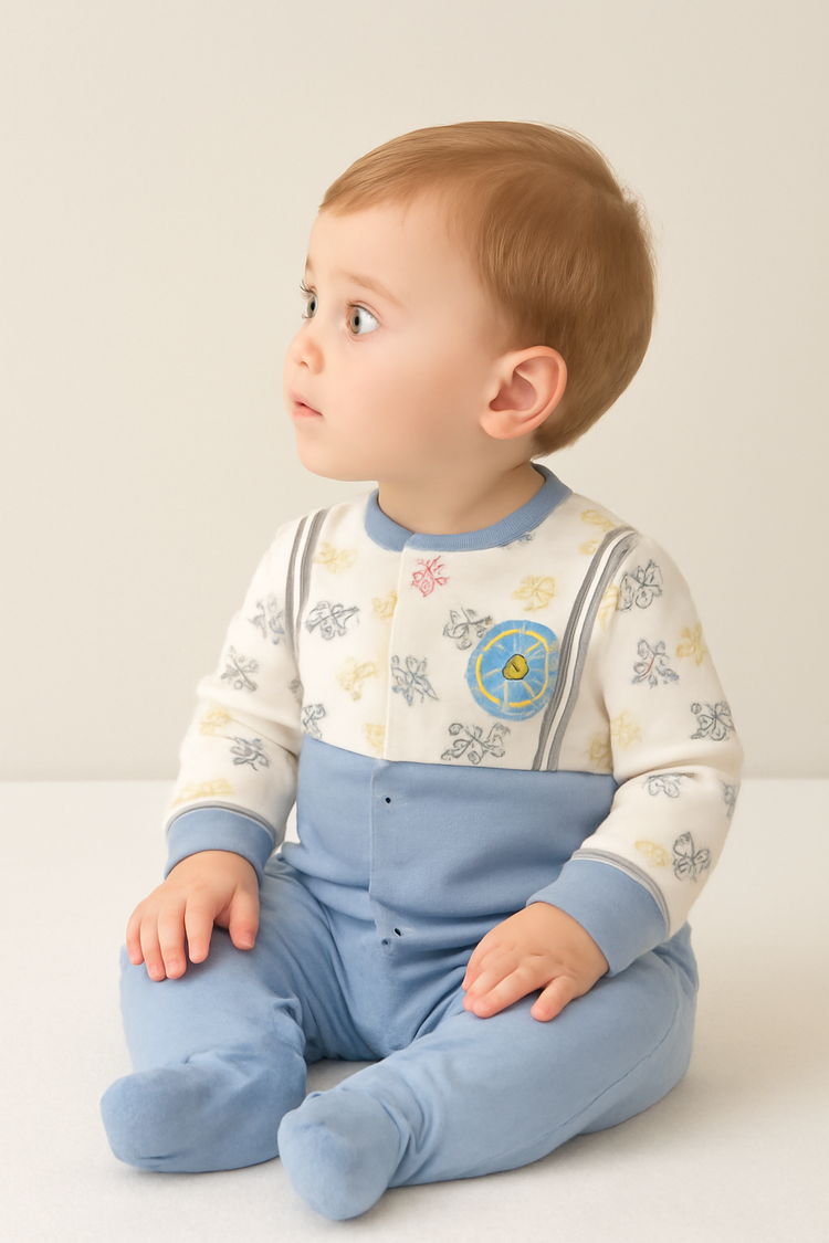 Soft Unisex Baby Romper with Fun Puppy Design