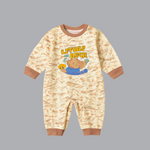 Branded Baby Romper with Cute "Letter Bear" Print