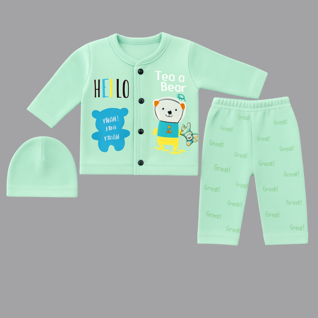 Soft Baby Outfit Set with Beanie | Baby Clothes for Newborns