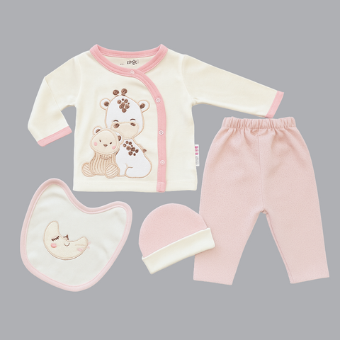 4-Piece Baby Super soft Outfit with Elephant Design